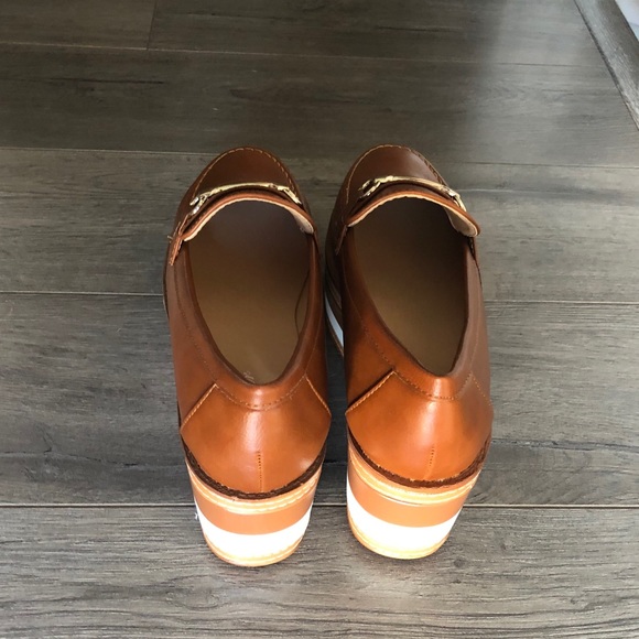 Size 9 Cognac Loafer Platforms - Picture 3 of 11